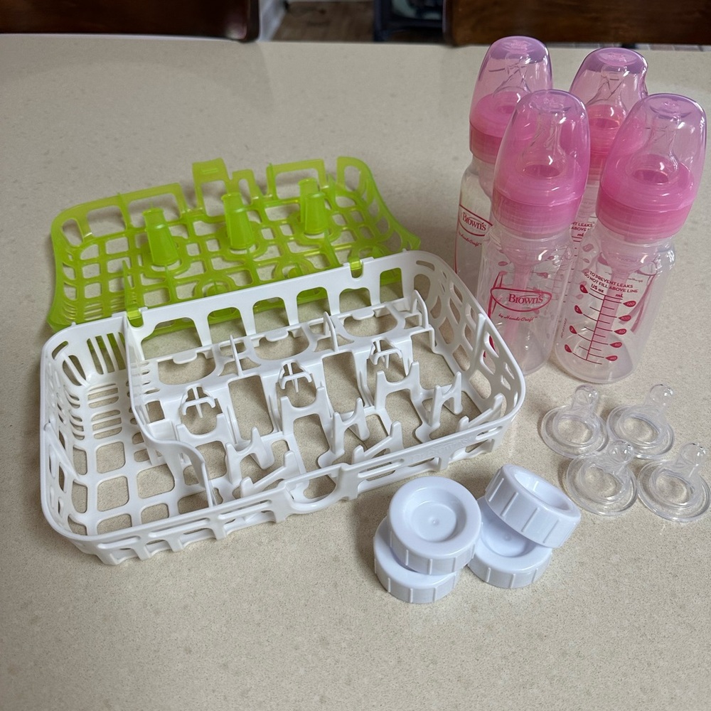 Dr. Browns Bottle / Dishwasher / Scrub Brush - SET